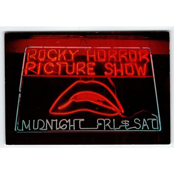 Johnny Romanek Neon Sign Postcard Rocky Horror Picture Show 6x4 - Picture 1 of 2